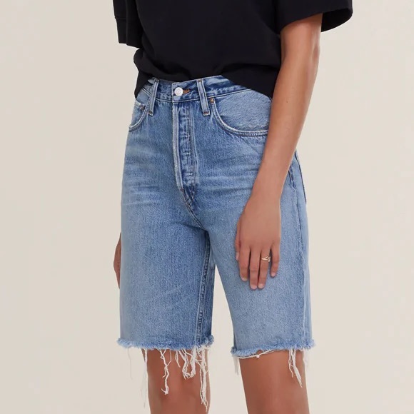 Agolde 90s Pinch Waist Button Fly Shorts Womens Size 32 New - Picture 7 of 7